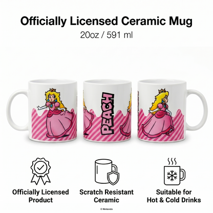 Super Mario – Princess Peach Ceramic Mug (11 oz)