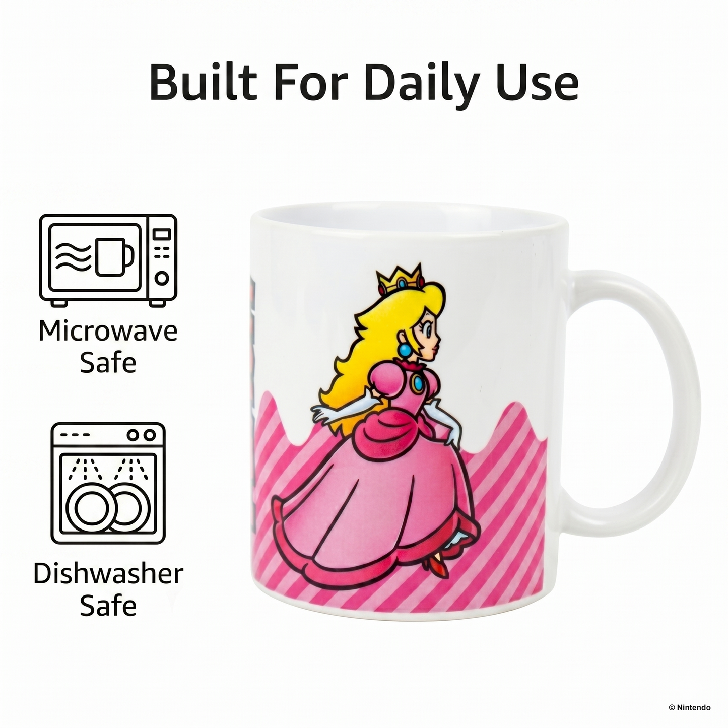 Super Mario – Princess Peach Ceramic Mug (11 oz)