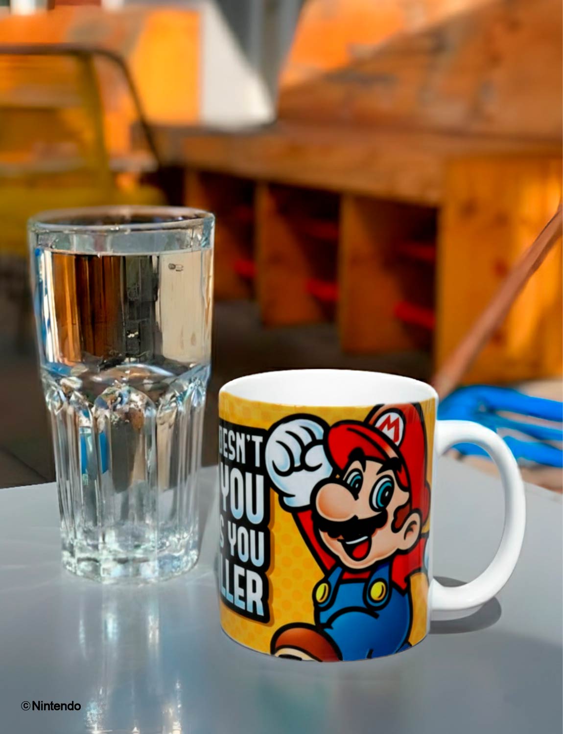 Super Mario™: "Makes You Smaller" Funny Mug (11 oz) - Official Nintendo Cup - lifestyle display