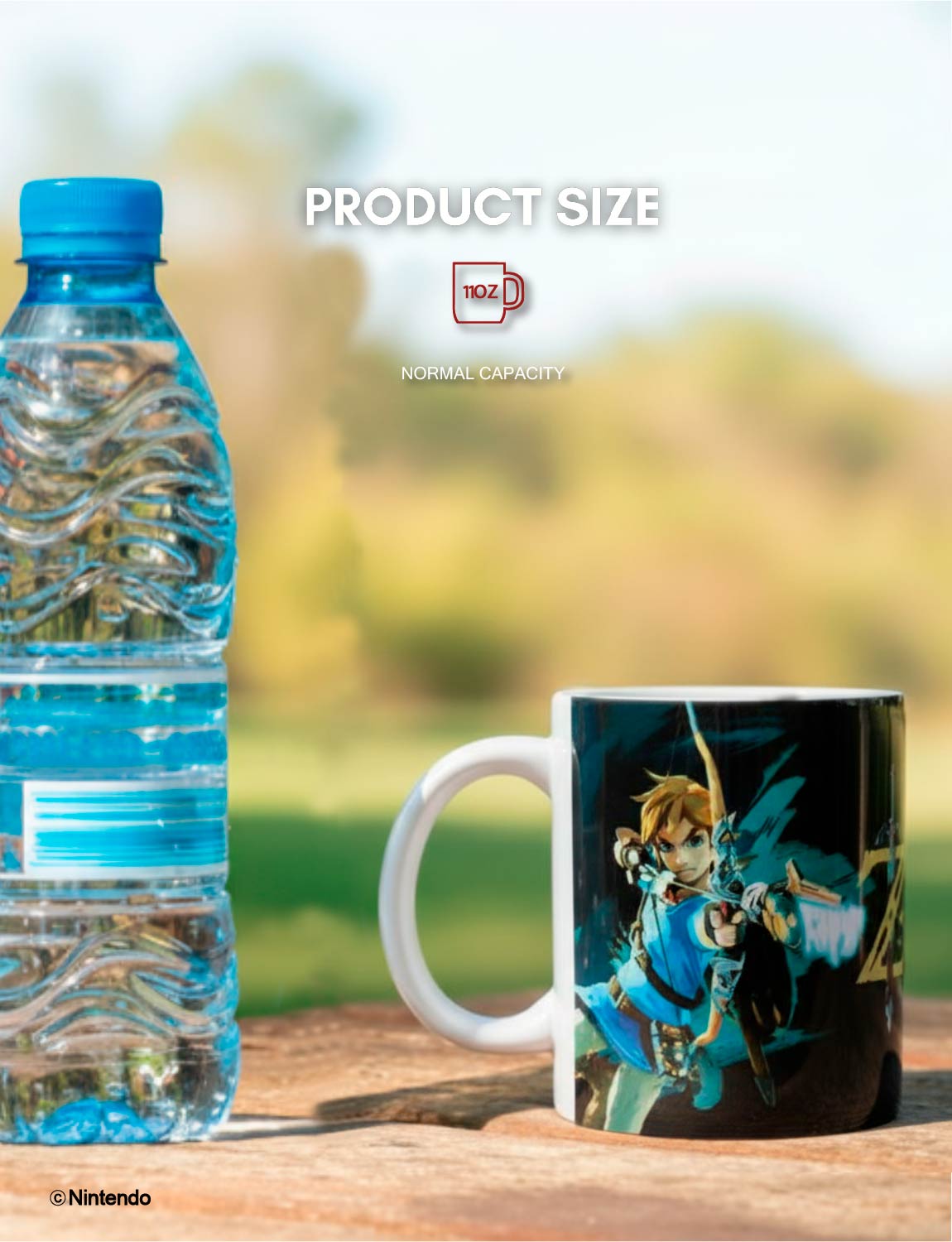 Zelda™: Breath of the Wild Ceramic Mug (11 oz) - Official Nintendo Coffee Cup - back view