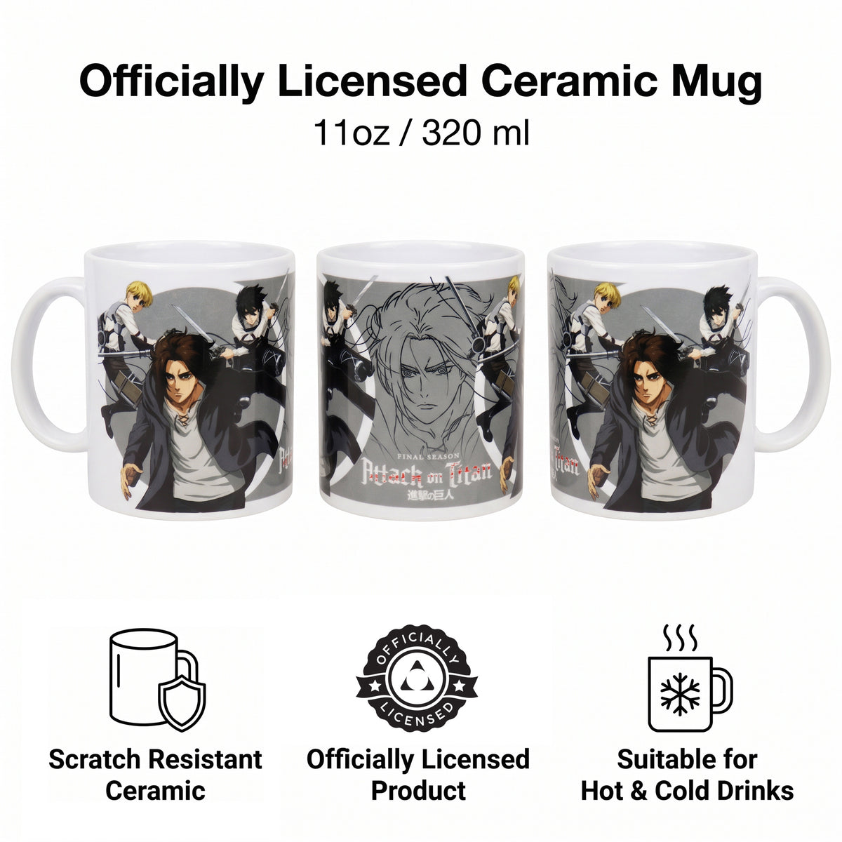 Attack on Titan - Trio Ceramic Mug (11 oz)