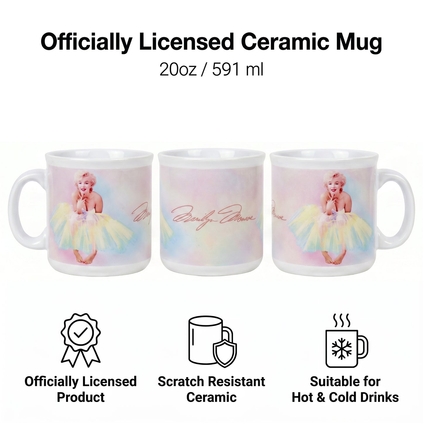 Marilyn Monroe - Colorful Ballerina - 20 Oz Camper Mug
