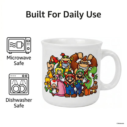 Super Mario - Lineup Camper Ceramic Mug (20oz)