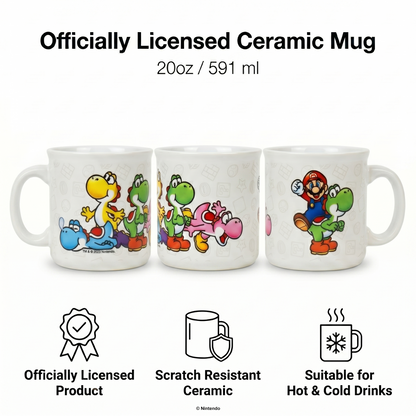 Super Mario - Mario & Yoshi Camper Ceramic Mug (20oz)