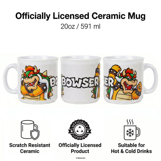 Super Mario - Bowser-Name - 20 Oz Camper Mug
