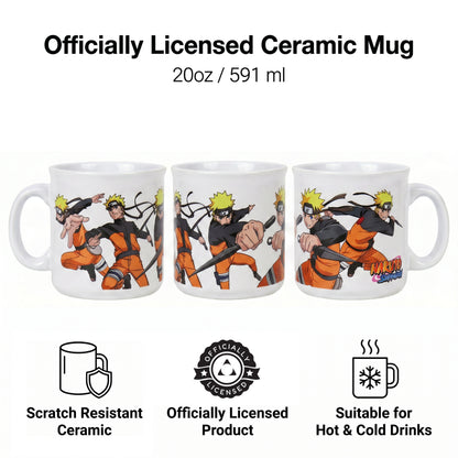 Naruto Shippuden - Fight Action - 20 Oz Camper Mug