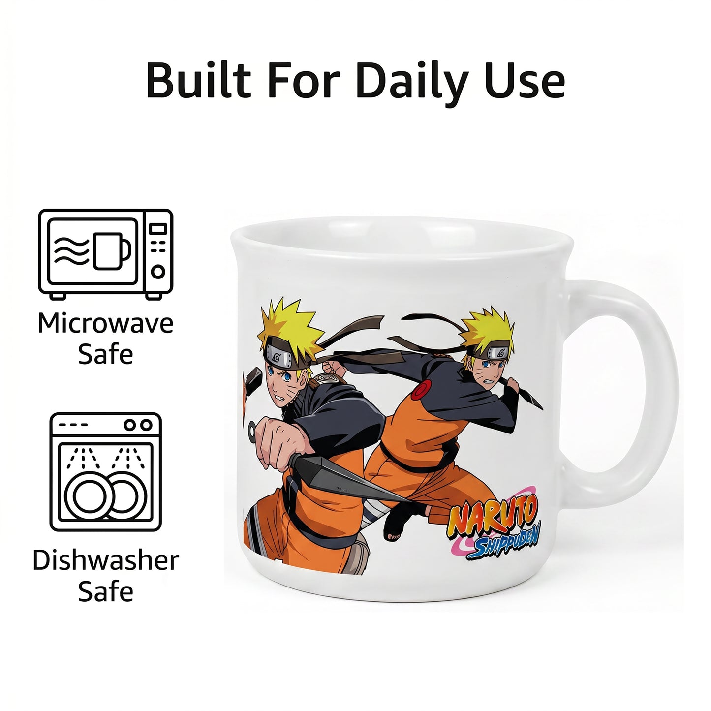 Naruto Shippuden - Fight Action - 20 Oz Camper Mug