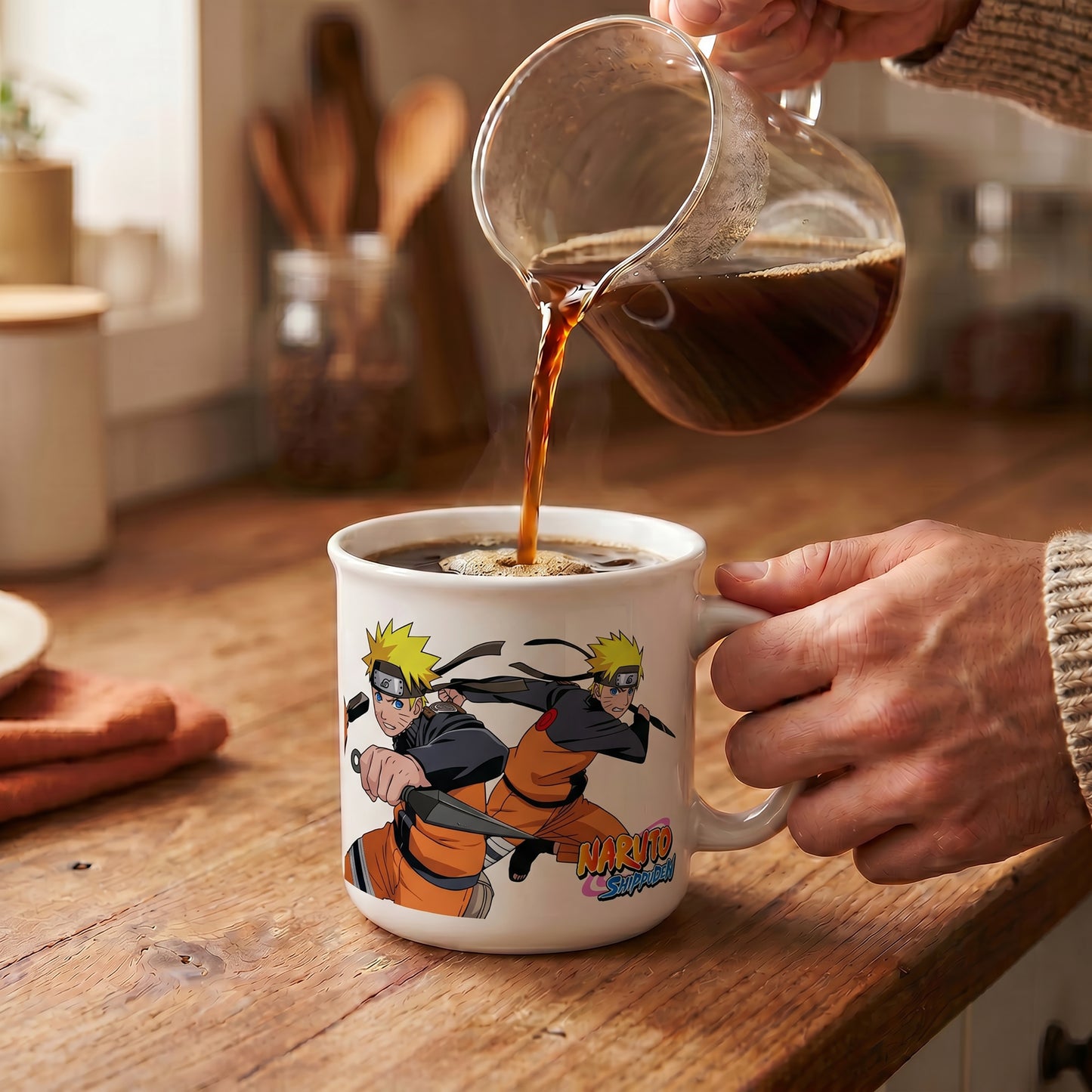 Naruto Shippuden - Fight Action - 20 Oz Camper Mug