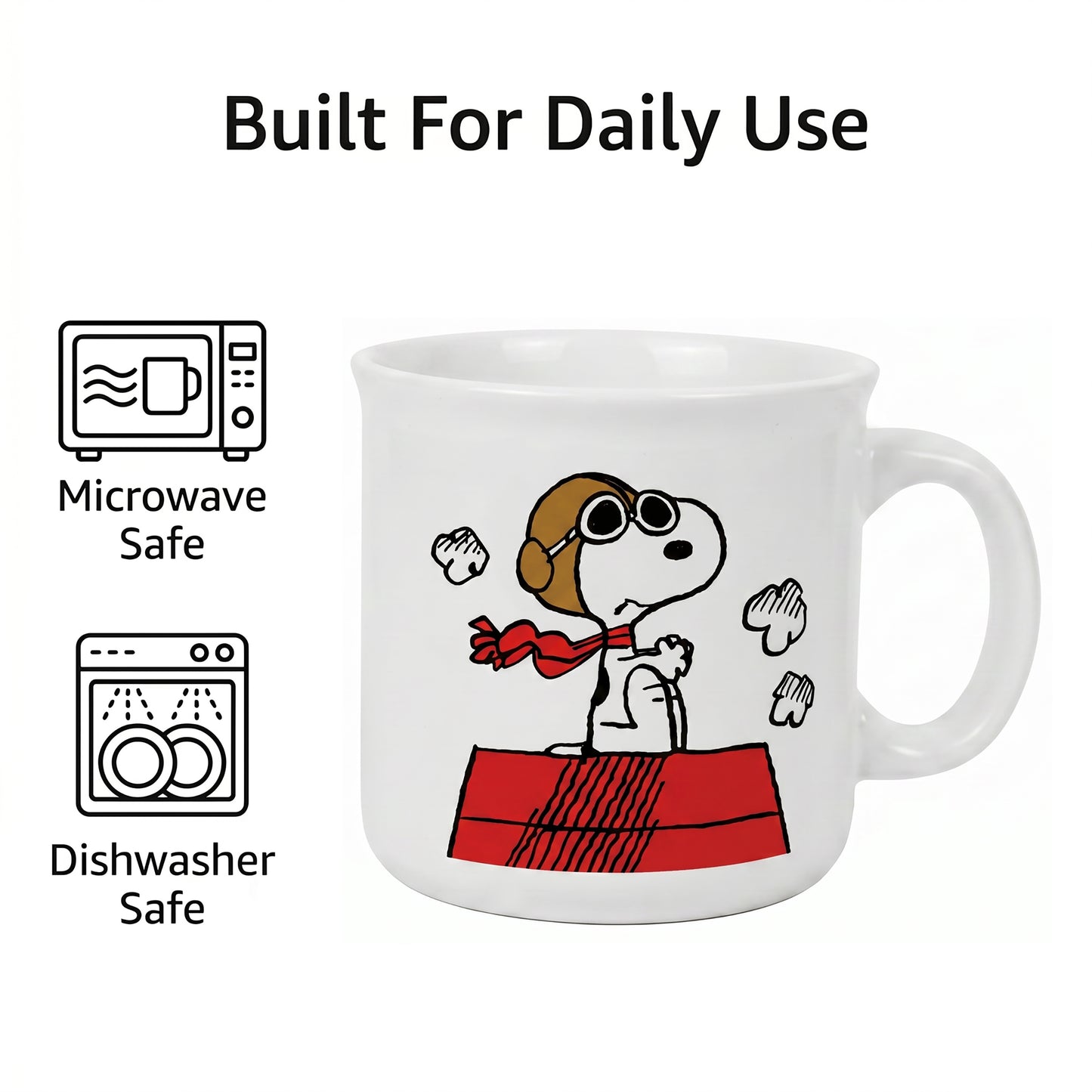 Peanuts - Flying Ace-Doghouse - 20 Oz Camper Mug