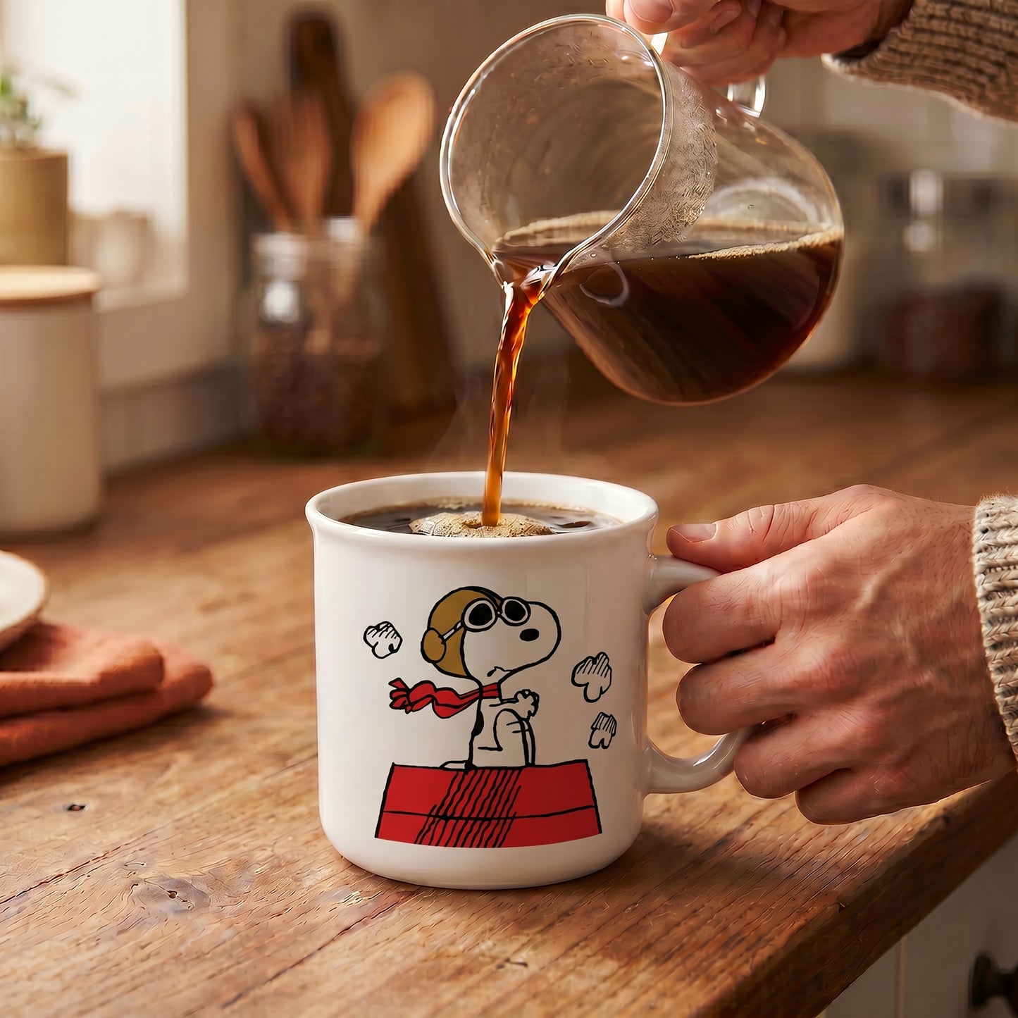 Peanuts - Flying Ace-Doghouse - 20 Oz Camper Mug