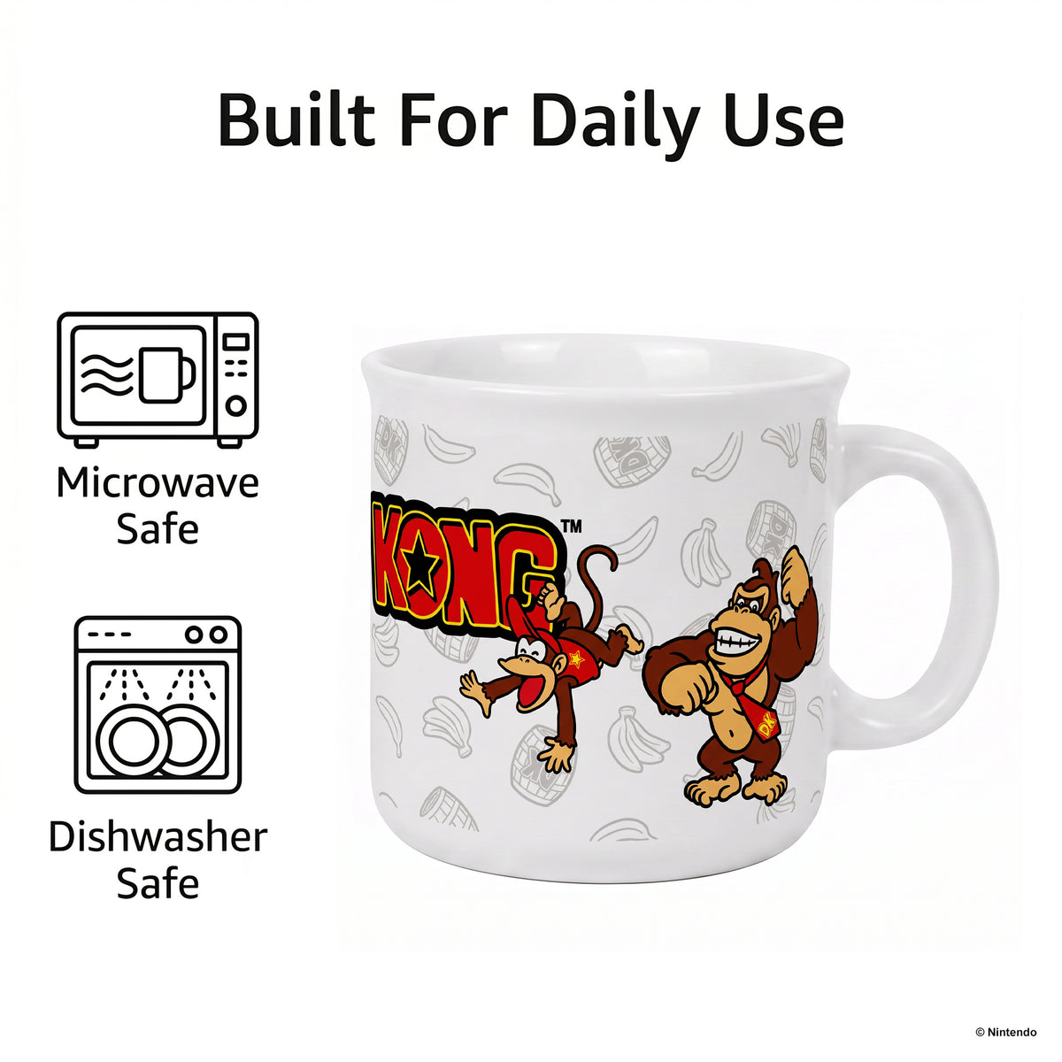 Donkey Kong - Monkey Business White - 20 Oz Camper Mug