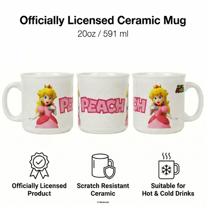 Super Mario- The Princess Camper Ceramic Mug (20oz)