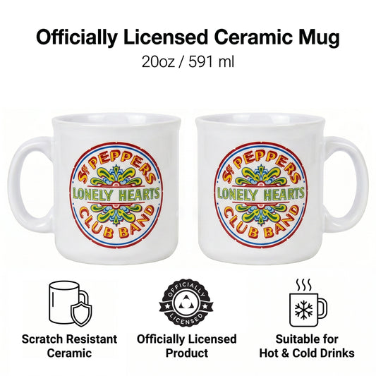 The Beatles - Sgt. Pepper Drum - 20 Oz Camper Mug