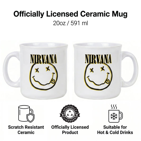 Nirvana - Smiley - 20 Oz Camper Mug