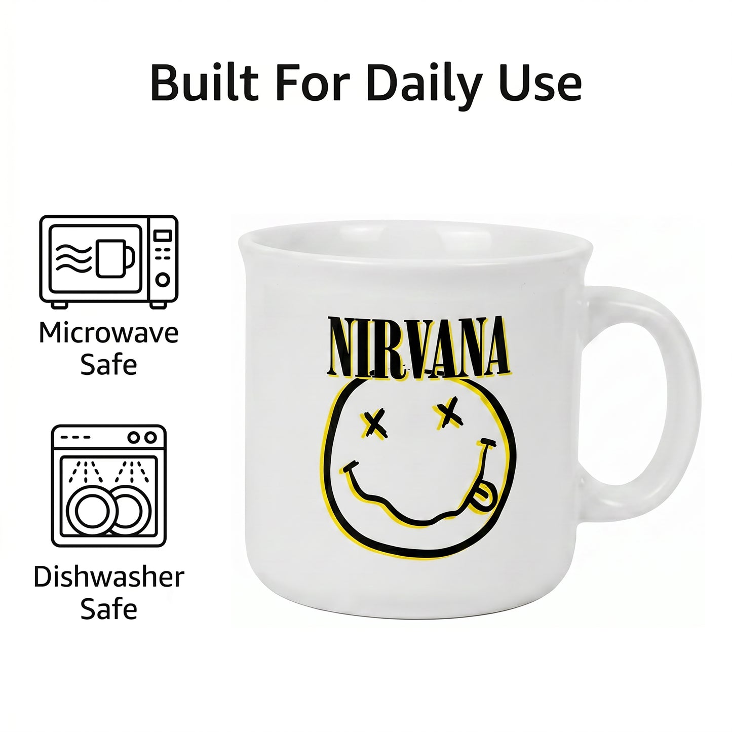 Nirvana - Smiley - 20 Oz Camper Mug