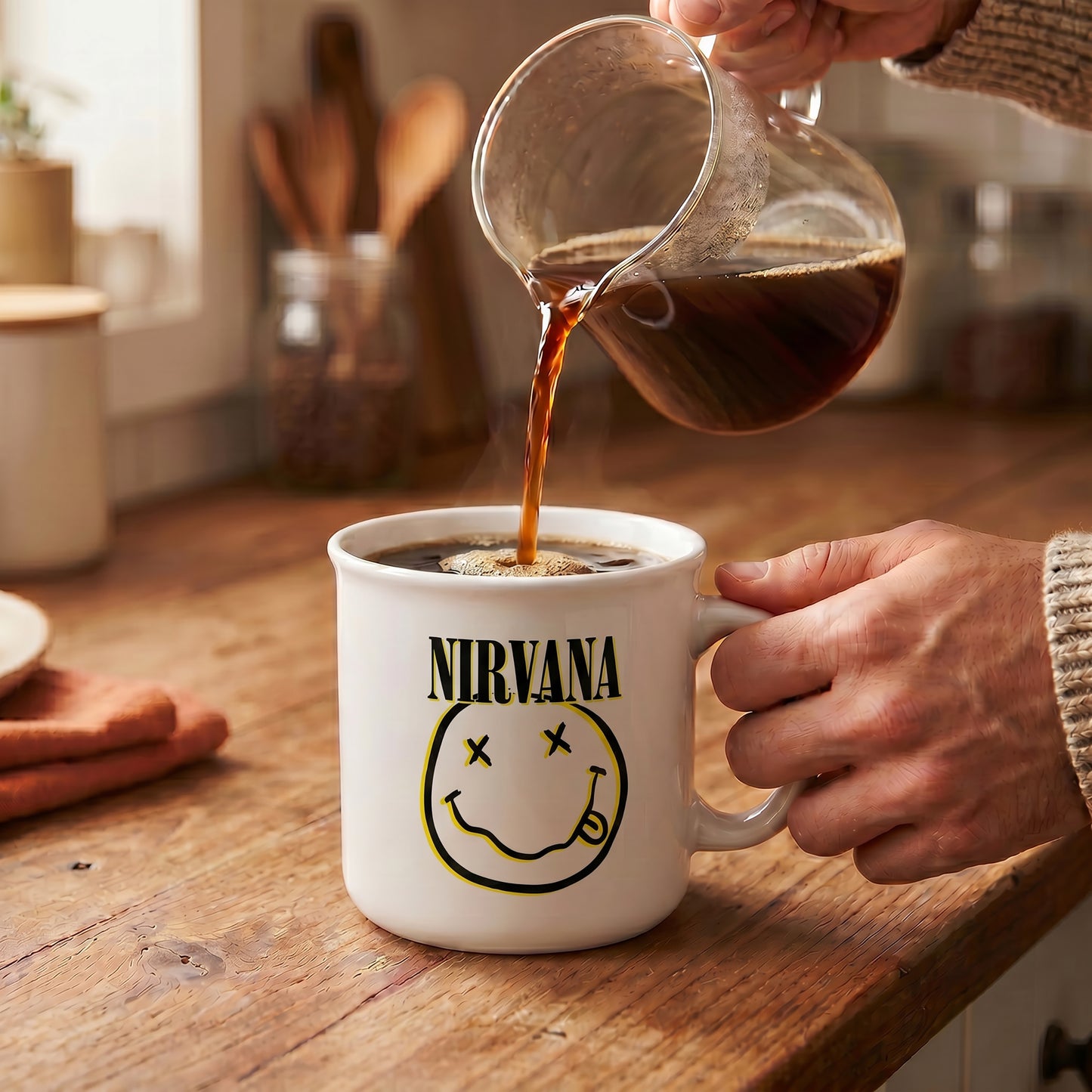 Nirvana - Smiley - 20 Oz Camper Mug