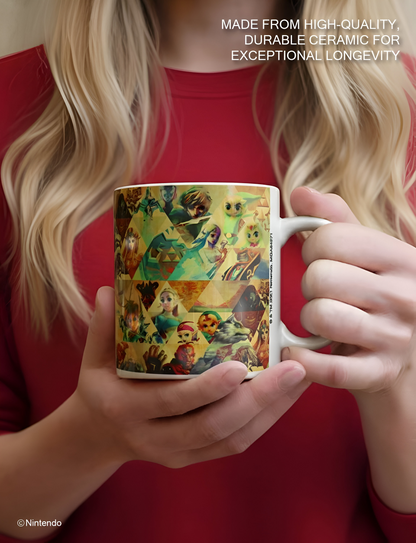 Zelda™: Character Montage Ceramic Mug (11 oz) - Official Nintendo Coffee Cup - back view
