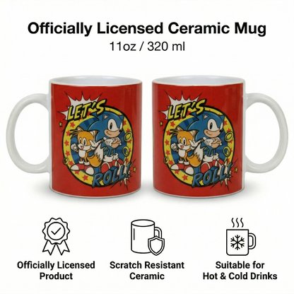 Sonic - Let's Roll Ceramic Mug (11 oz)