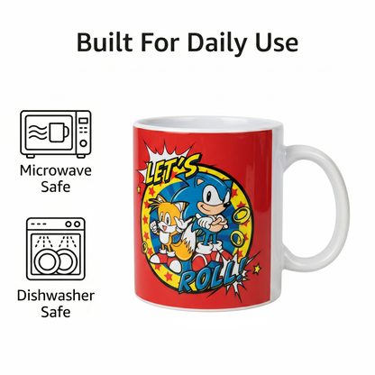 Sonic - Let's Roll Ceramic Mug (11 oz)