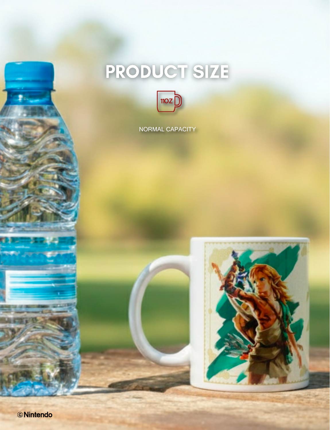 Zelda™: Tears of the Kingdom Link Mug (11 oz) - Official Nintendo Ceramic Cup - back view
