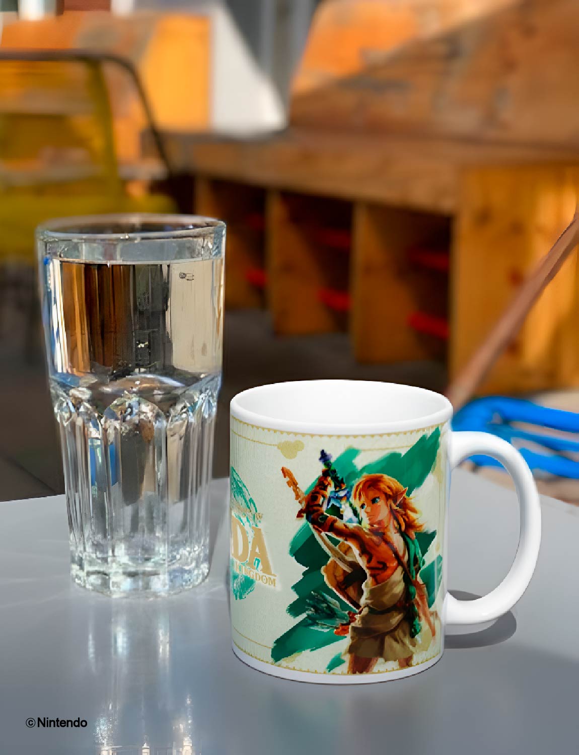 Zelda™: Tears of the Kingdom Link Mug (11 oz) - Official Nintendo Ceramic Cup - detail close-up