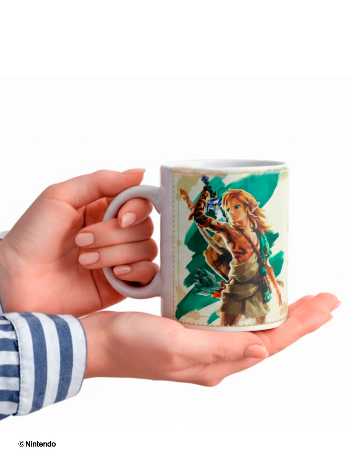 Zelda™: Tears of the Kingdom Link Mug (11 oz) - Official Nintendo Ceramic Cup - alternate angle