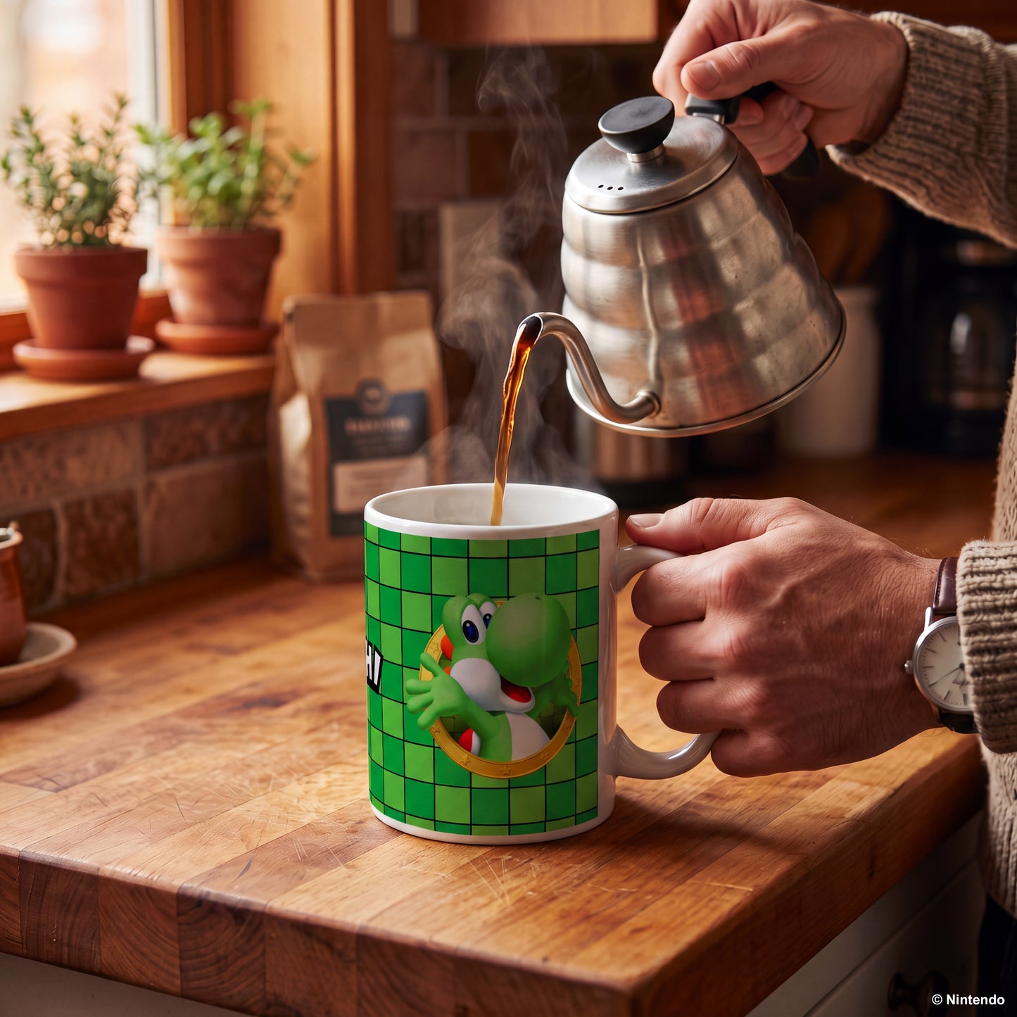 Super Mario - 3D Port- Yoshi Ceramic Mug (11 oz)