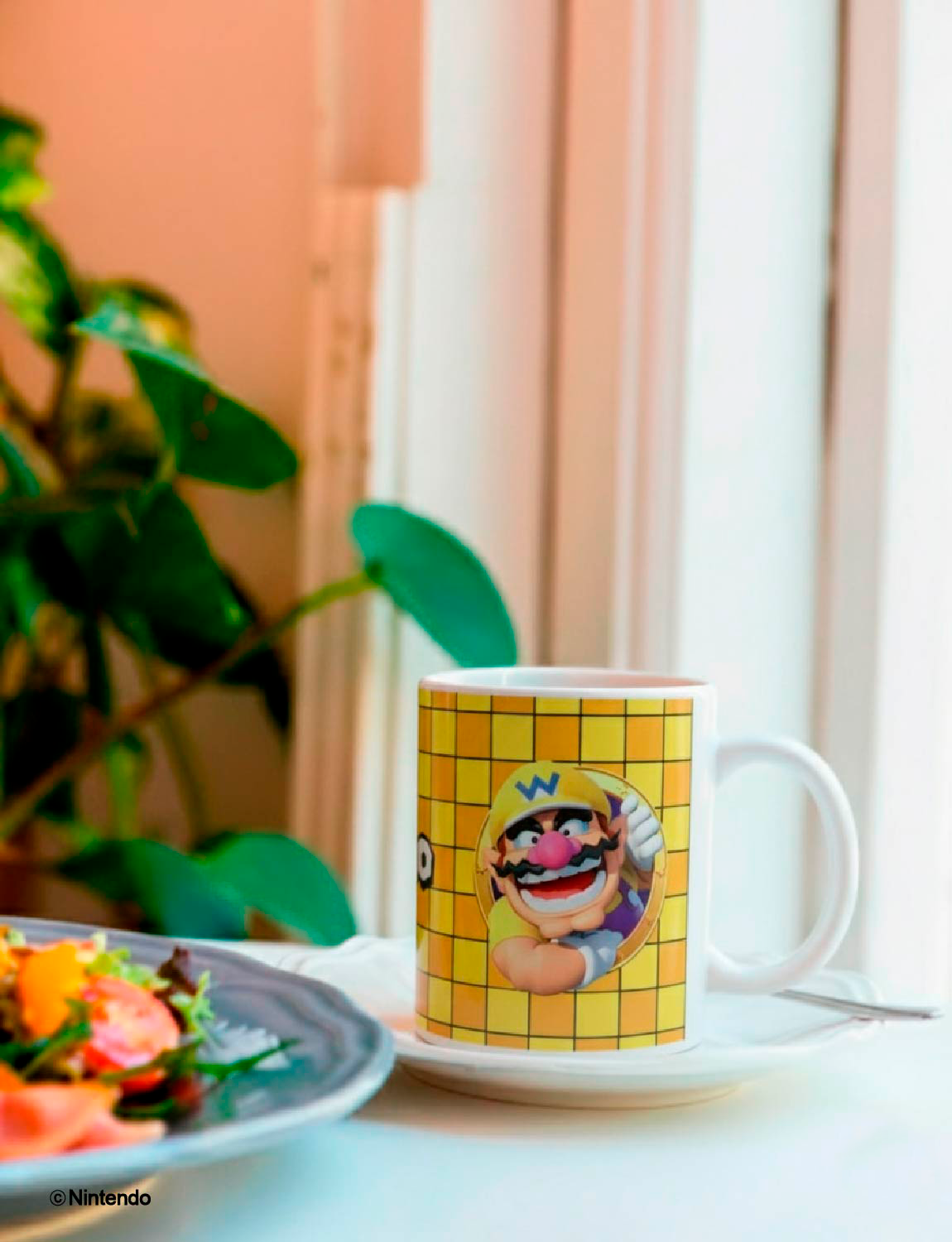 Super Mario™: 3D Port Wario Mug (11 oz) - Official Nintendo Ceramic Cup - detail close-up