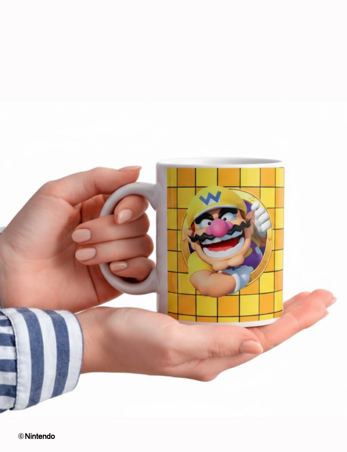 Super Mario™: 3D Port Wario Mug (11 oz) - Official Nintendo Ceramic Cup - alternate angle