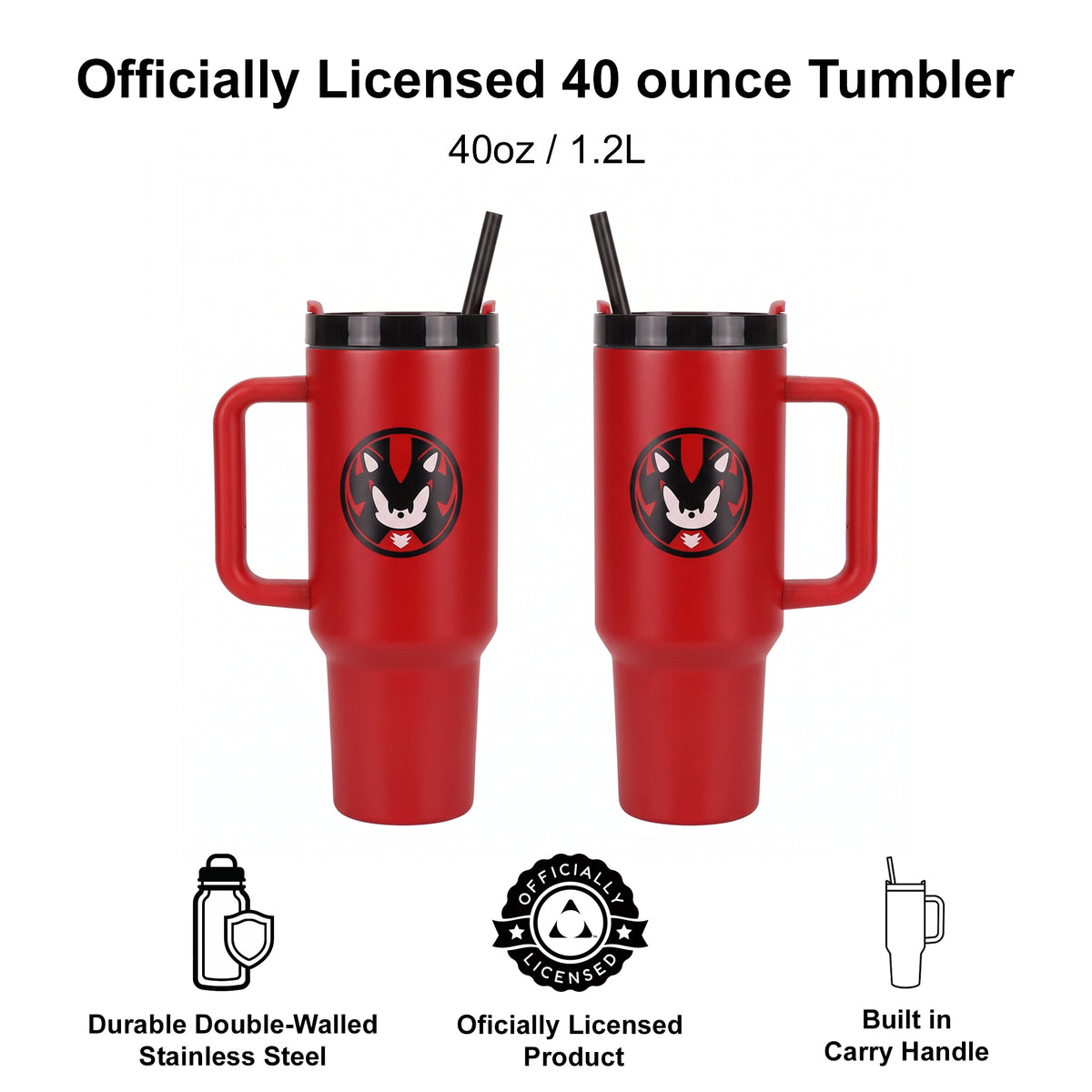 Modern Sonic - Shadow Icon 40oz Stainless Steel Tumbler