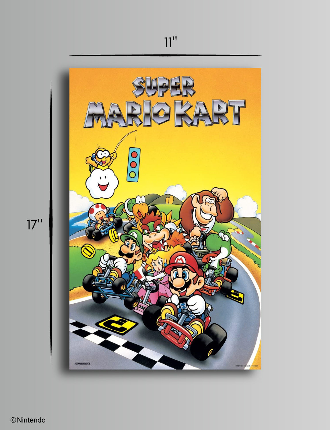 Super Mario Kart™: Retro Racing Poster (11x17) - Official Nintendo Wall Art - back view