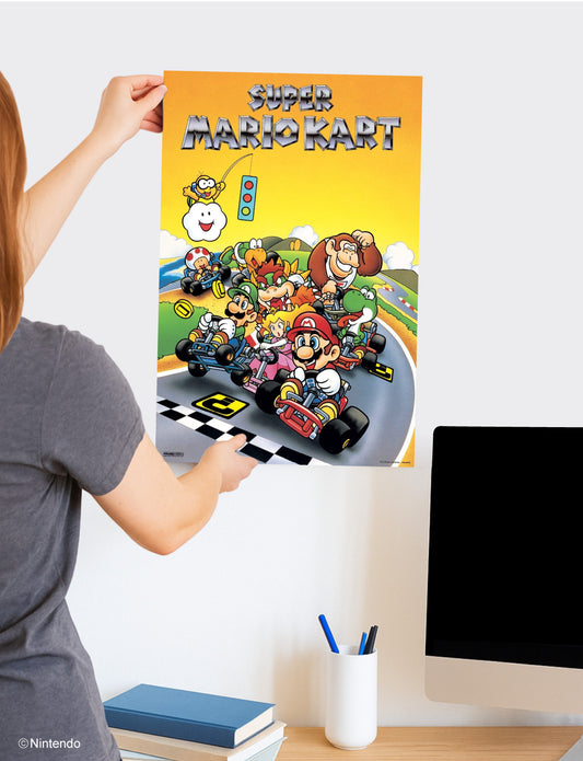 Super Mario Kart™: Retro Racing Poster (11x17) - Official Nintendo Wall Art - lifestyle display