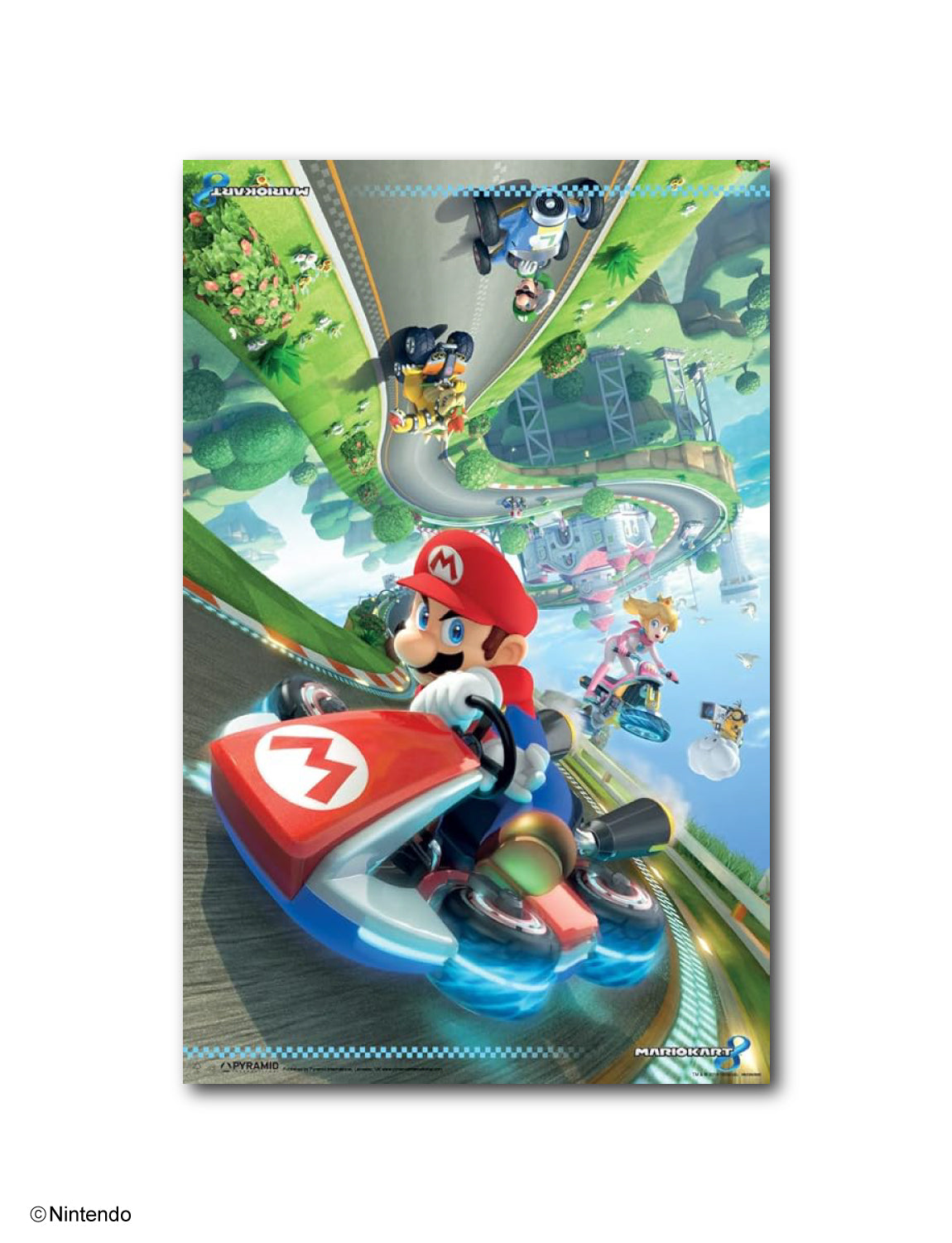 Super Mario™: Mario Kart 8 Wall Poster (11x17) - Official Nintendo Racing Art - front view
