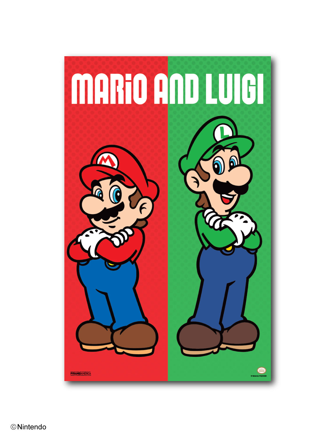 Super Mario™: Mario & Luigi Duo Poster (11x17) - Official Nintendo Room Decor - front view