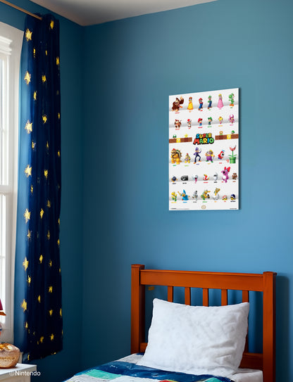 Super Mario™: Group Characters Wall Poster (11x17) - Official Nintendo Decor - detail close-up