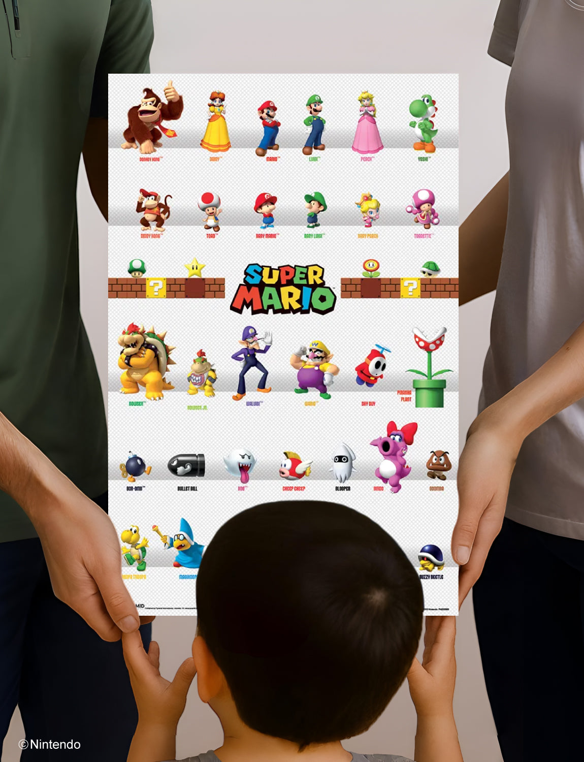 Super Mario™: Group Characters Wall Poster (11x17) - Official Nintendo Decor - alternate angle