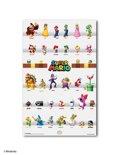 Super Mario™: Group Characters Wall Poster (11x17) - Official Nintendo Decor - front view