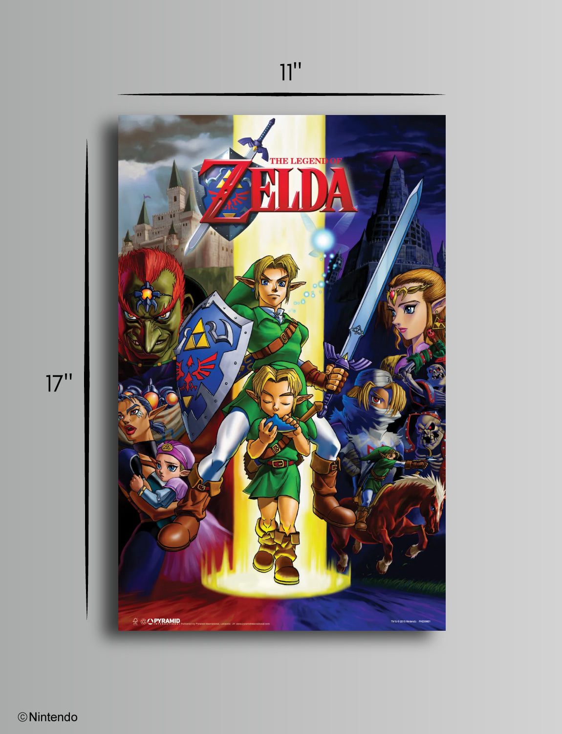 Zelda™: Ocarina of Time Wall Poster (11x17) - Official Nintendo Decor - back view