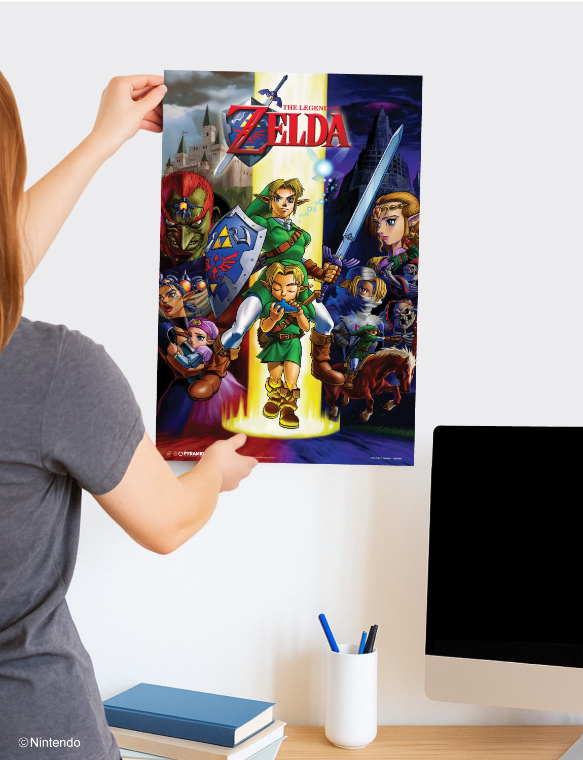 Zelda™: Ocarina of Time Wall Poster (11x17) - Official Nintendo Decor - lifestyle display