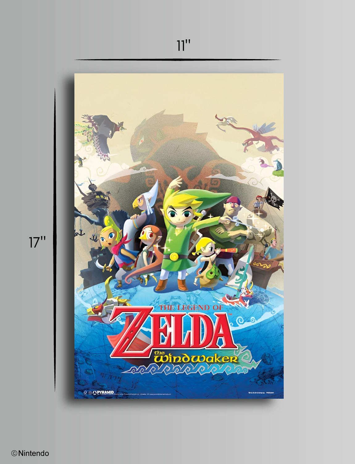 Zelda™: The Wind Waker Poster (11x17) - Official Nintendo Wall Art - back view