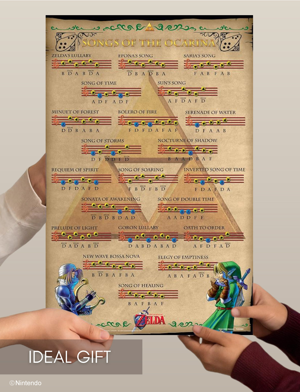 Zelda™: Songs of the Ocarina Poster (11x17) - Official Nintendo Wall Decor - packaging