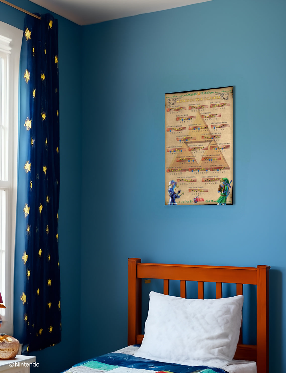 Zelda™: Songs of the Ocarina Poster (11x17) - Official Nintendo Wall Decor - detail close-up