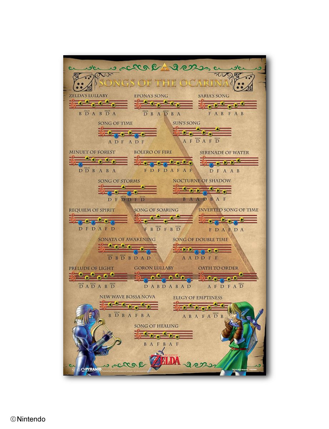 Zelda™: Songs of the Ocarina Poster (11x17) - Official Nintendo Wall Decor - front view
