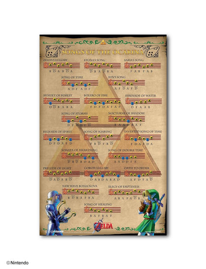 Zelda™: Songs of the Ocarina Poster (11x17) - Official Nintendo Wall Decor - front view