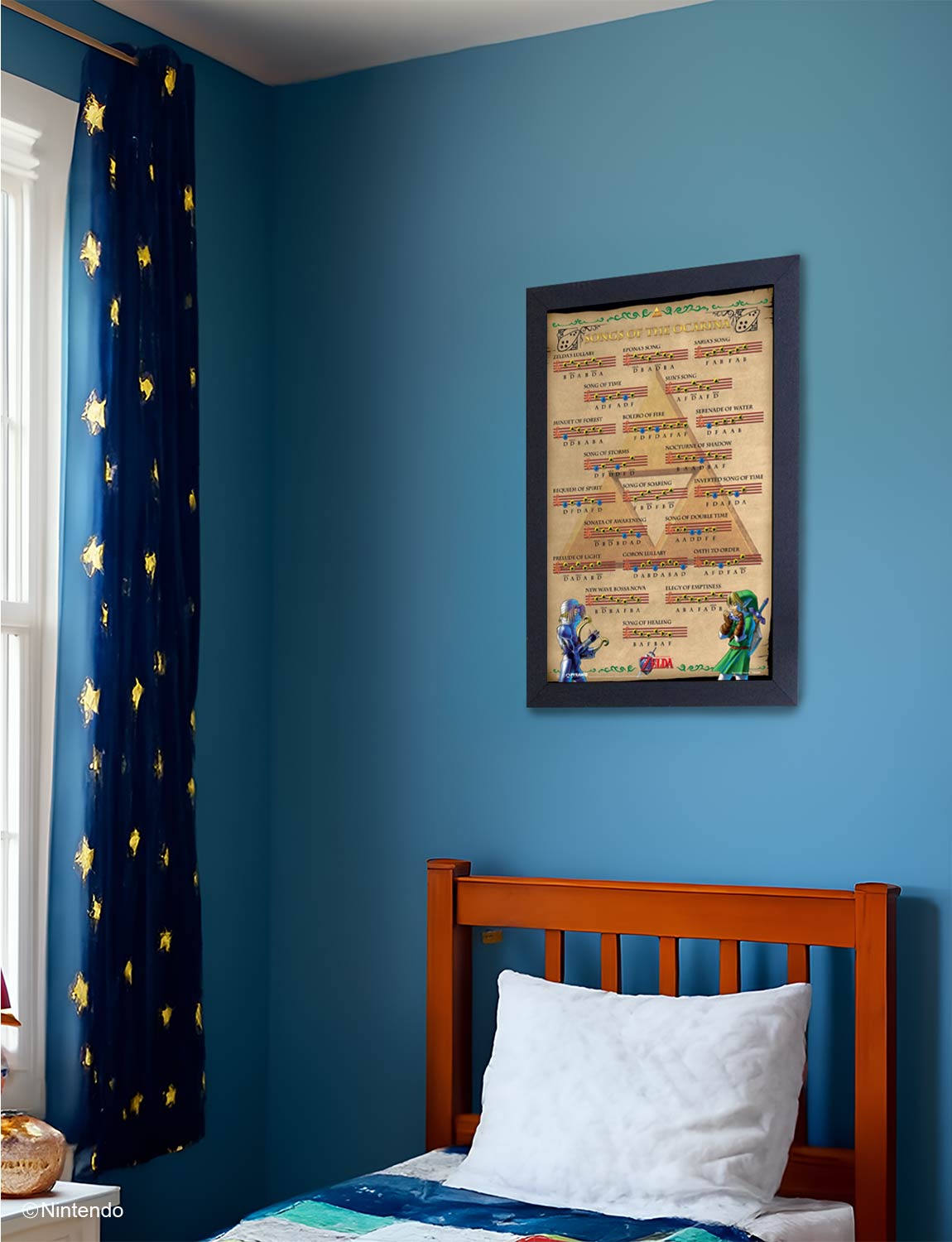 Zelda™: Songs of the Ocarina Framed Poster (11x17) - Official Nintendo Art - detail close-up