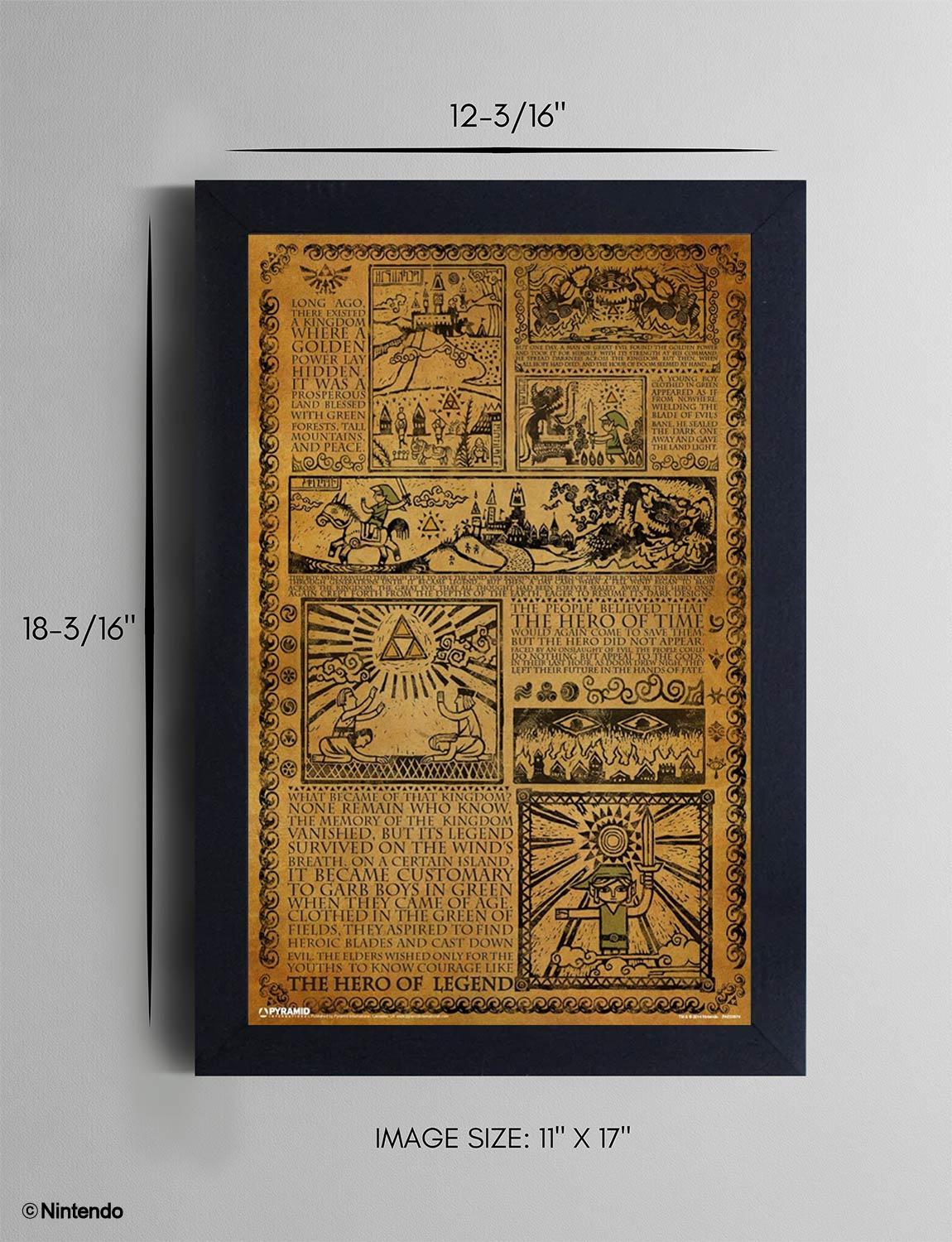 Zelda™: Story of the Hero Framed Poster (11x17) - Official Nintendo Wall Art - packaging
