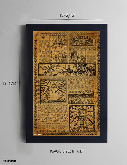 Zelda™: Story of the Hero Framed Poster (11x17) - Official Nintendo Wall Art - packaging