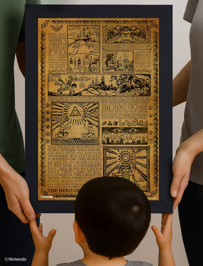 Zelda™: Story of the Hero Framed Poster (11x17) - Official Nintendo Wall Art - detail close-up