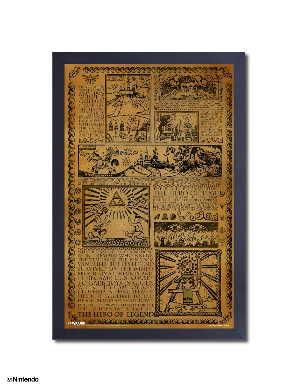 Zelda™: Story of the Hero Framed Poster (11x17) - Official Nintendo Wall Art - front view