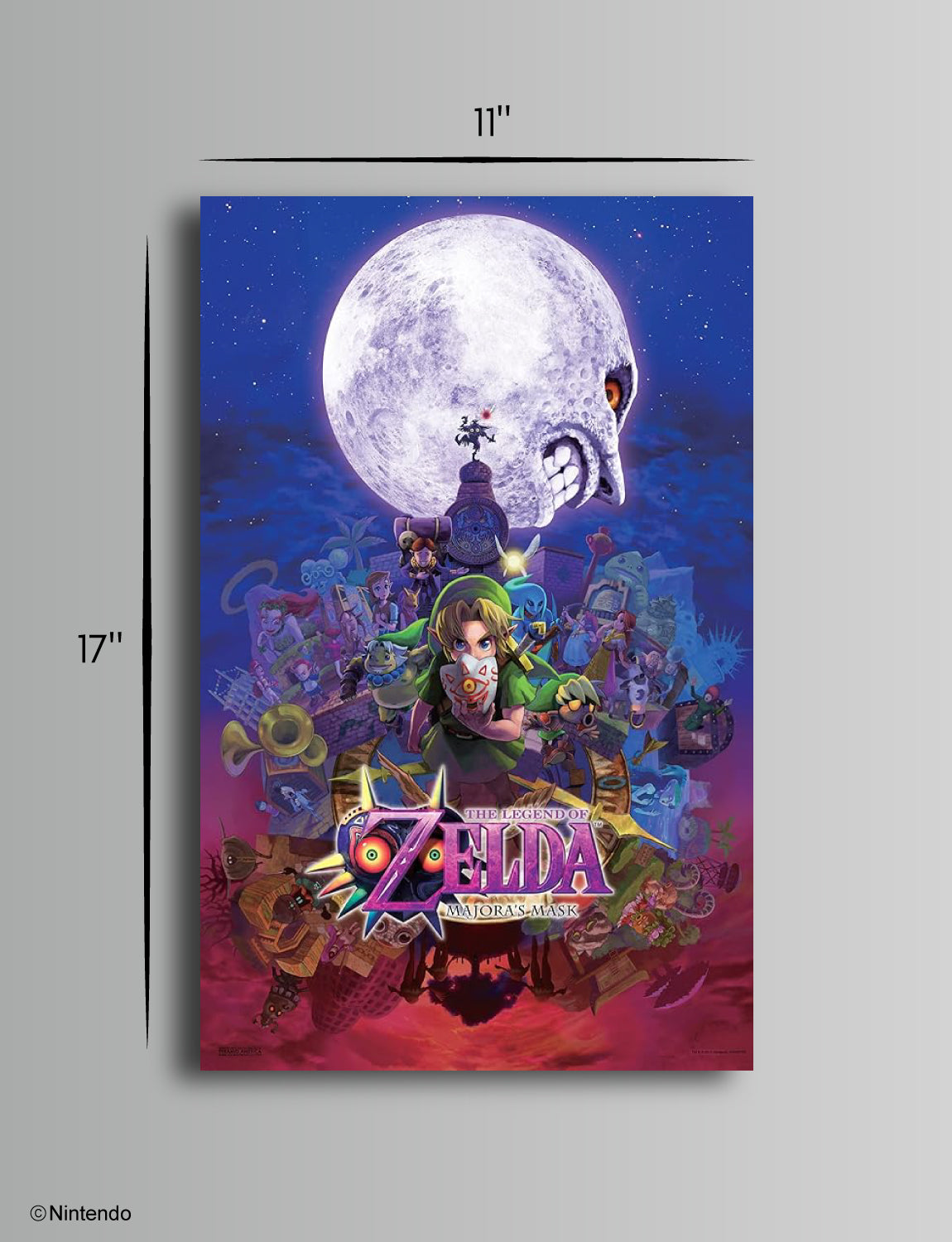 Zelda™: Majora's Mask Wall Poster (11x17) - Official Nintendo Decor - back view